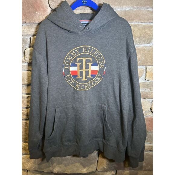 Vintage Y2K Embroidered Tommy Hilfiger Hoodie Clean - Picture 1 of 5